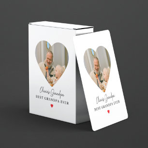 Personalized Grandpa Photo    Best Grandpa Ever Playing Cards