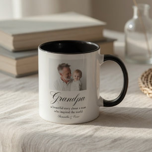 Personalized Grandpa Photo   Custom Grandfather Mug