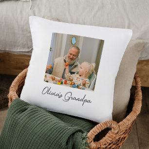 Personalized Grandpa Photo Gift Cushion