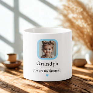 Personalized Grandpa with 1 Grandkid Gift Espresso Cup