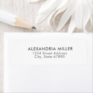 Personalized Gray Minimalist Address Labels