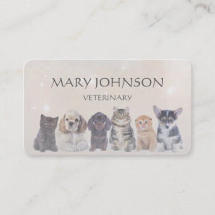 Personalized Gray Veterinary Business Cart Card