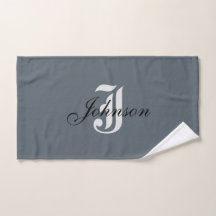 Personalized Gray White Elegant Monogram 
