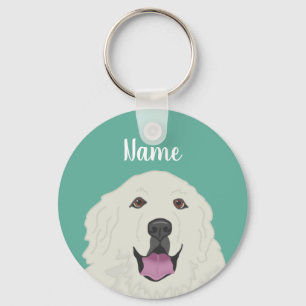 Personalized Great Pyrenees Key Ring