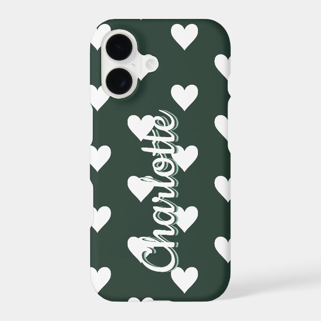 Personalized Green Heart Pattern (Back)