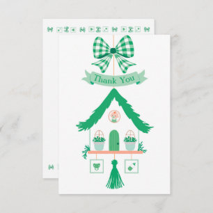Personalized Green House Thank You Baby Shower