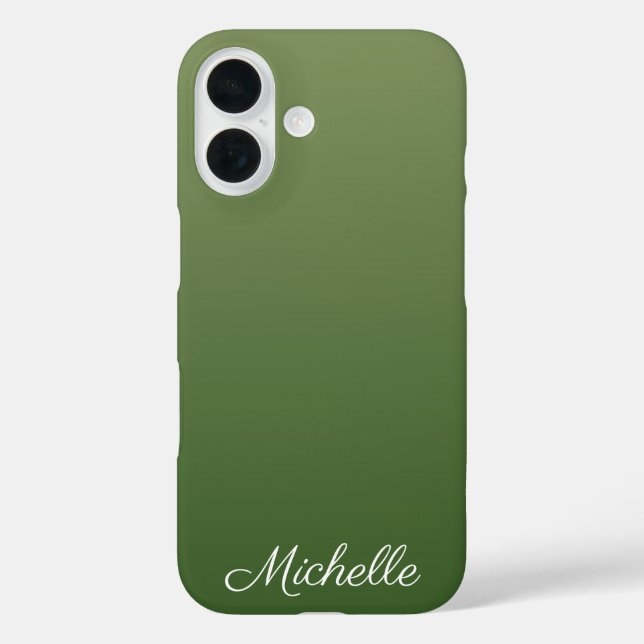 Personalized green ombre Case-Mate iPhone case (Back)