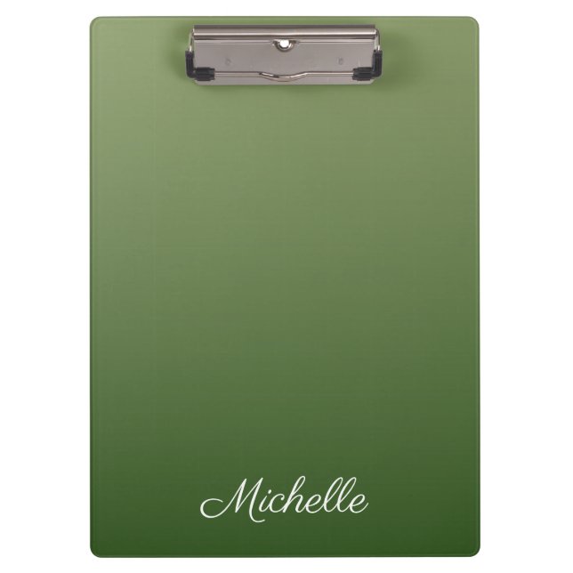Personalized green ombre clipboard (Front)