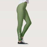 Personalized green ombre leggings<br><div class="desc">Personalized green ombre</div>