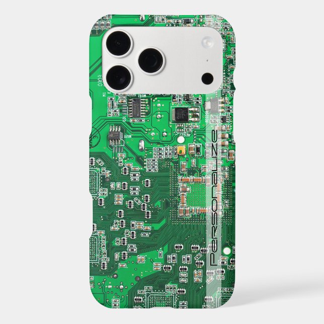 Personalized Green PCB Circuit Board for IT Pros (Back)