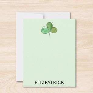 Personalized Green Shamrock Irish Heritage Card