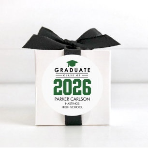 Personalized GreenClass of 2026 Graduation Sticker
