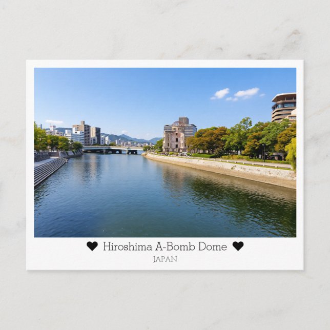Personalized, Greetings from Hiroshima, Japan Postcard (Front)