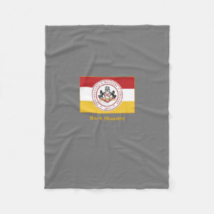 PERSONALIZED Grey Fleece Blanket w/white backer