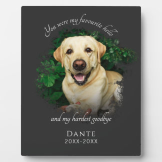 Personalized Grey Pet Memorial Photography Plaque