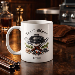 Personalized Grillfather Monogram Coffee Mug