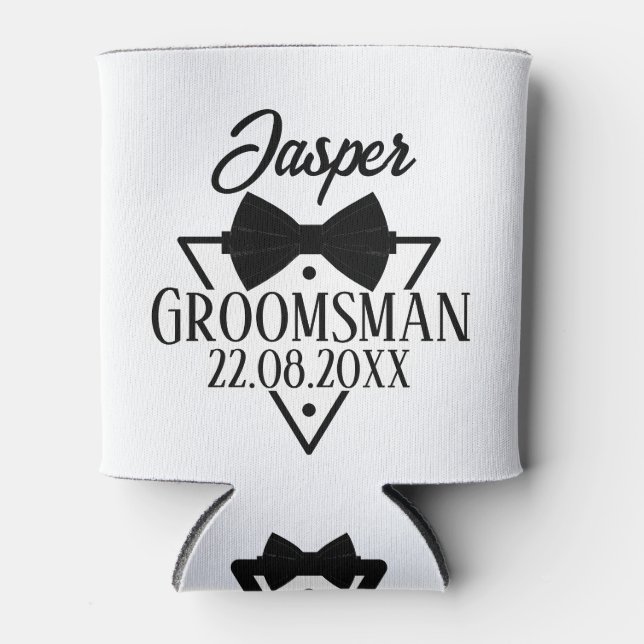 Personalized Groomsman Can Cooler (Front)