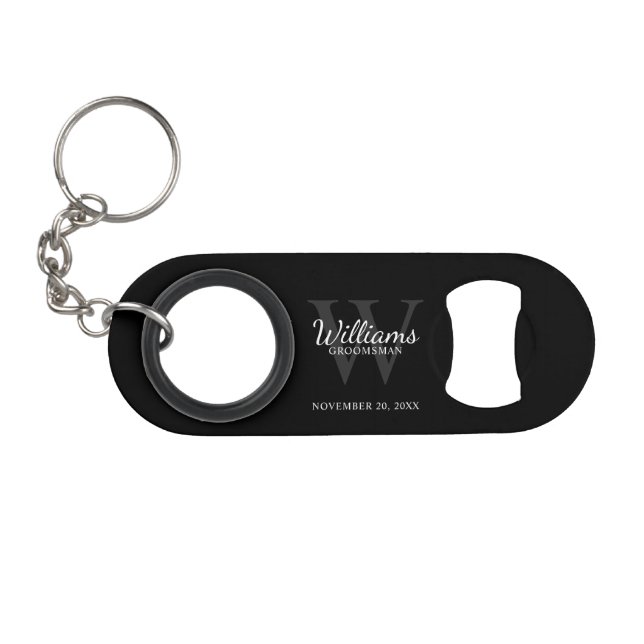 Personalized Groomsman's Monogram and Name (Front (Horizontal))