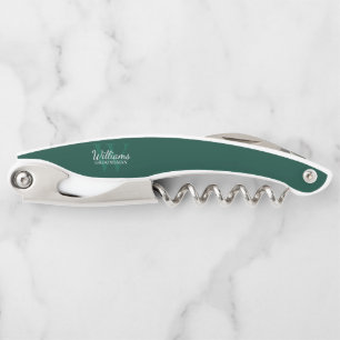 Personalized Groomsman's Monogram and Name Corkscrew