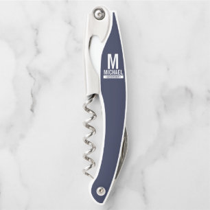 Personalized Groomsman's Monogram and Name Corkscrew
