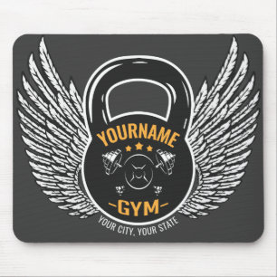 Personalized GYM Fitness Trainer Kettlebell Mouse Mat