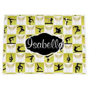PERSONALIZED GYMNAST CHRISTMAS ANGEL GIFT BAG