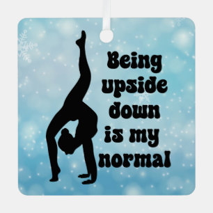 Personalized Gymnastic Decoration, Custom Gymnast Metal Tree Decoration