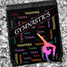 Personalized Gymnastics Drawstring Bag - Name Gift