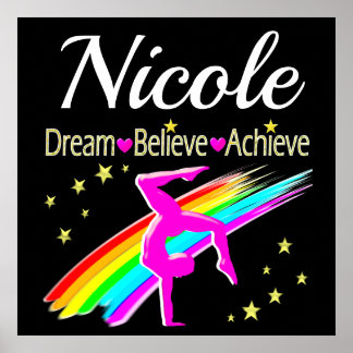 PERSONALIZED GYMNASTICS GOALS DESIGN POSTER
