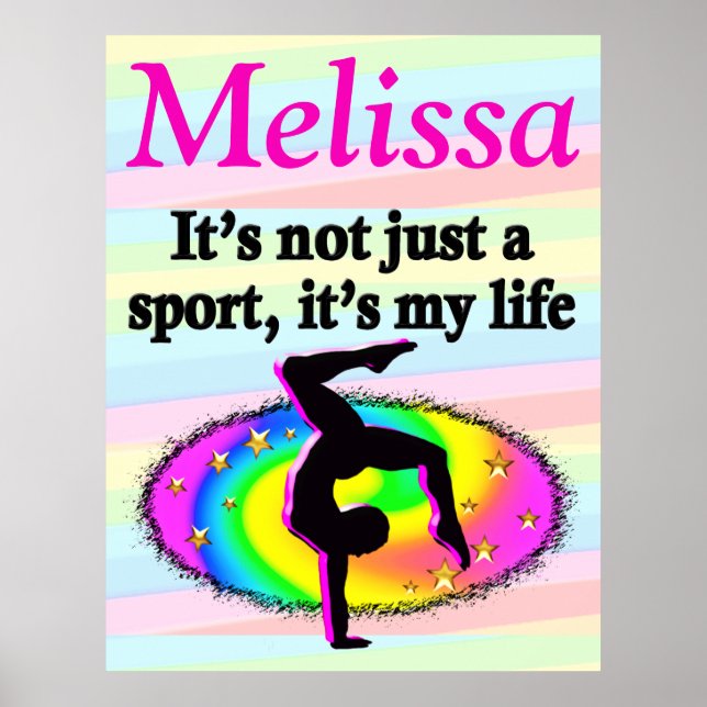 PERSONALIZED GYMNASTICS LIFE POSTER (Front)
