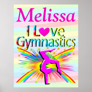 PERSONALIZED GYMNASTICS LOVE FOREVER POSTER