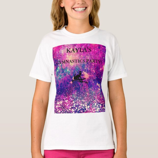 PERSONALIZED GYMNASTICS PARTY T-SHIRT (Front)