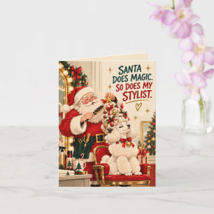Personalized Hair Stylist Christmas Card