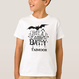 PERSONALIZED HALLOWEEN CUTE JUST A LITTLE BATTY T-Shirt