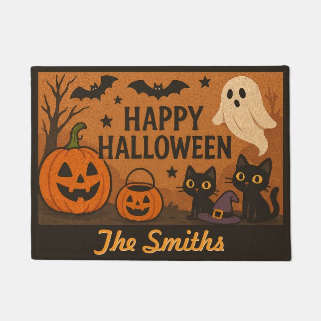 PERSONALIZED HALLOWEEN Doormat – Indoor/Outdoor (Front)
