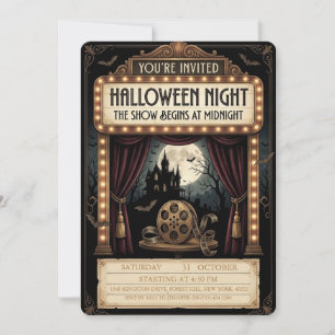 Personalized Halloween Movie Night Invitation