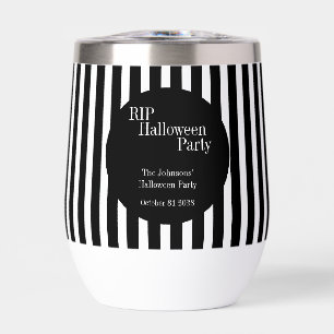 Personalized Halloween RIP Black and White Stripe