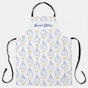 Personalized Hand Drawn Italian Blue Lemons  Apron