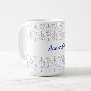 Personalized Hand Drawn Italian Blue Lemons  Coffee Mug