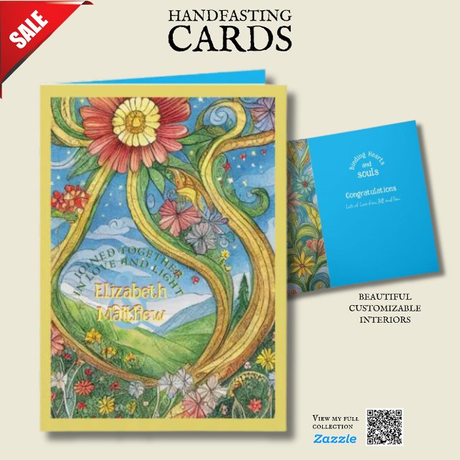 PERSONALIZED HANDFASTING CARD PAGAN CELTIC DRUID (Creator Uploaded)