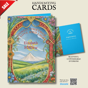 PERSONALIZED HANDFASTING CARD PAGAN CELTIC DRUID  