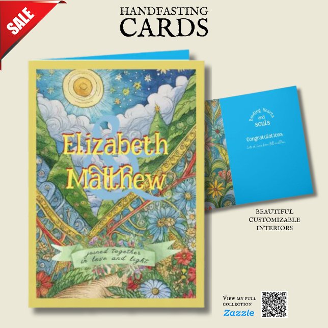 PERSONALIZED HANDFASTING CARD PAGAN CELTIC NATURE (Creator Uploaded)