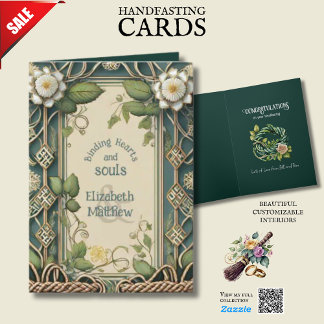 PERSONALIZED HANDFASTING IRISH CELTIC KNOTS  CARD