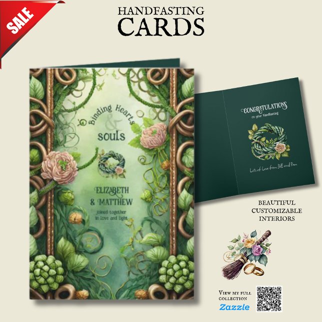 PERSONALIZED HANDFASTING IRISH CELTIC KNOTS  CARD (Creator Uploaded)