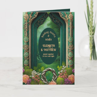 PERSONALIZED HANDFASTING IRISH CELTIC KNOTS CARD