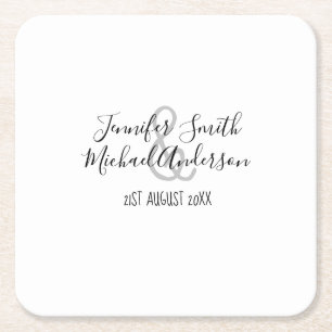 Personalized Handwritten Paper Coasters Name Date