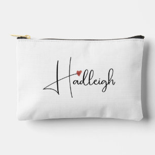 Personalized Handwritten Script Name  Accessory Pouch