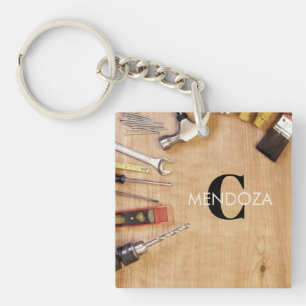 Personalized Handyman Carpenter Custom Name Key Ring