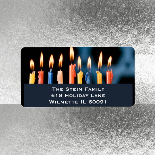 Personalized Hanukkah Menorah Custom Jewish Label (Creator Uploaded)