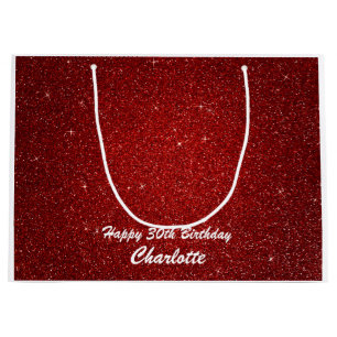 Personalized Happy Birthday Bag - Wine, Glossy
